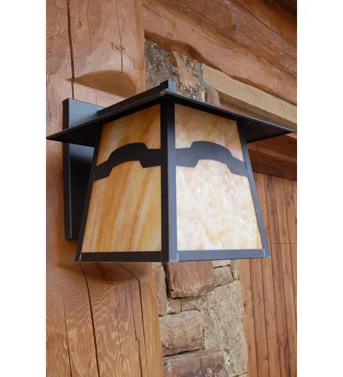 12"W Stillwater Mountain View Solid Mount Outdoor Wall Sconce