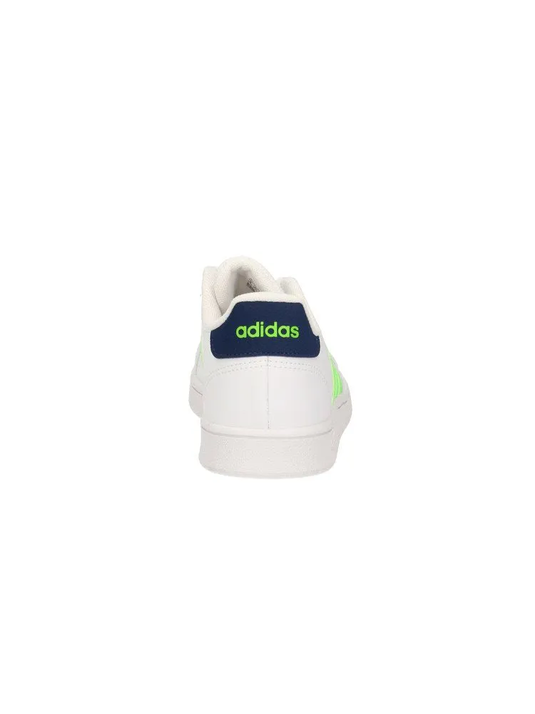 adidas Grand Court Kids Trainers - Boys - White/Green/Blue