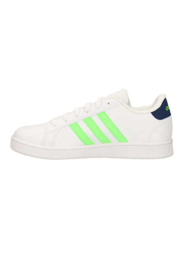 adidas Grand Court Kids Trainers - Boys - White/Green/Blue