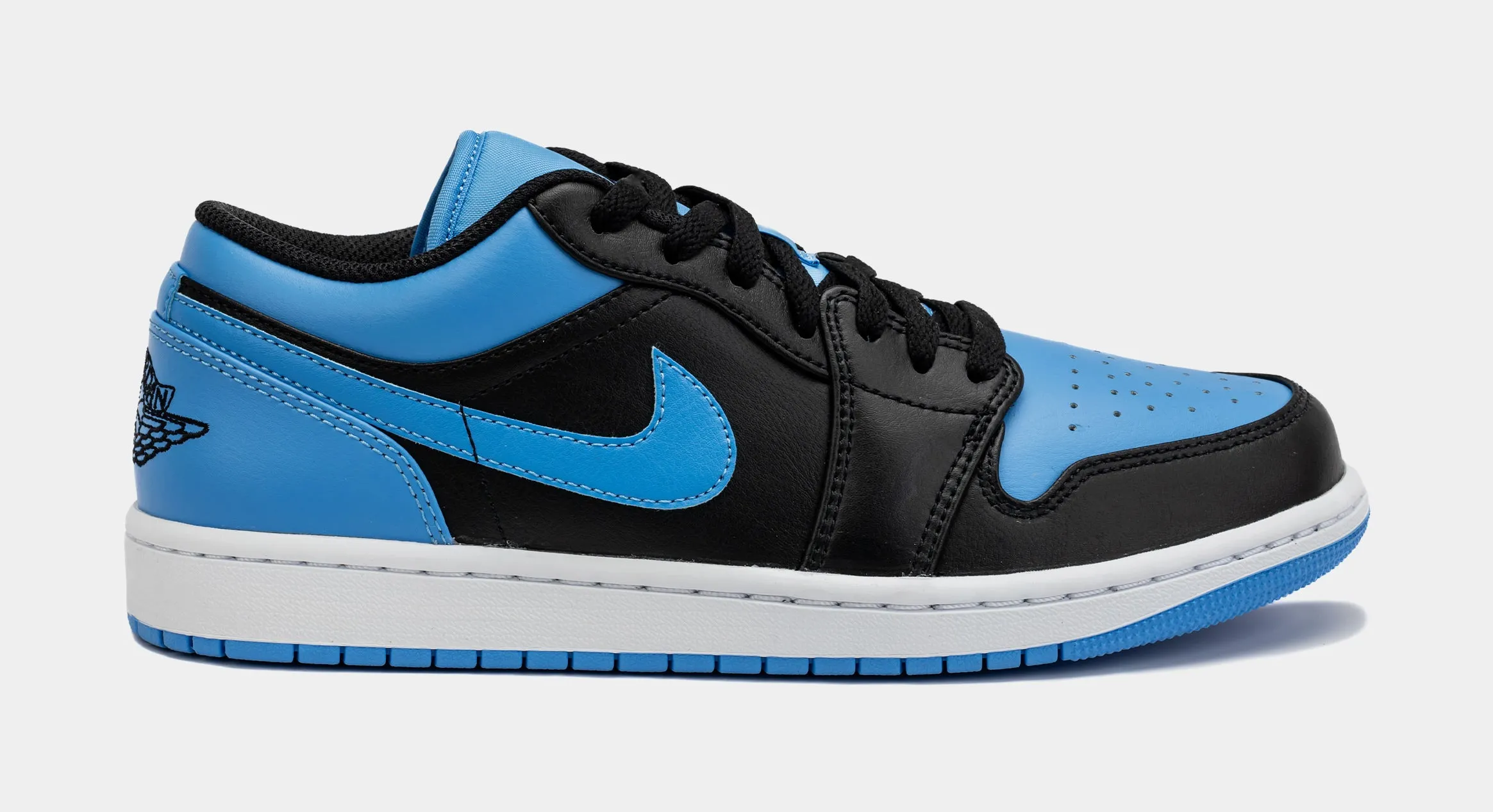 Air Jordan 1 Retro Low University Blue Mens Lifestyle Shoes (Black/Blue)