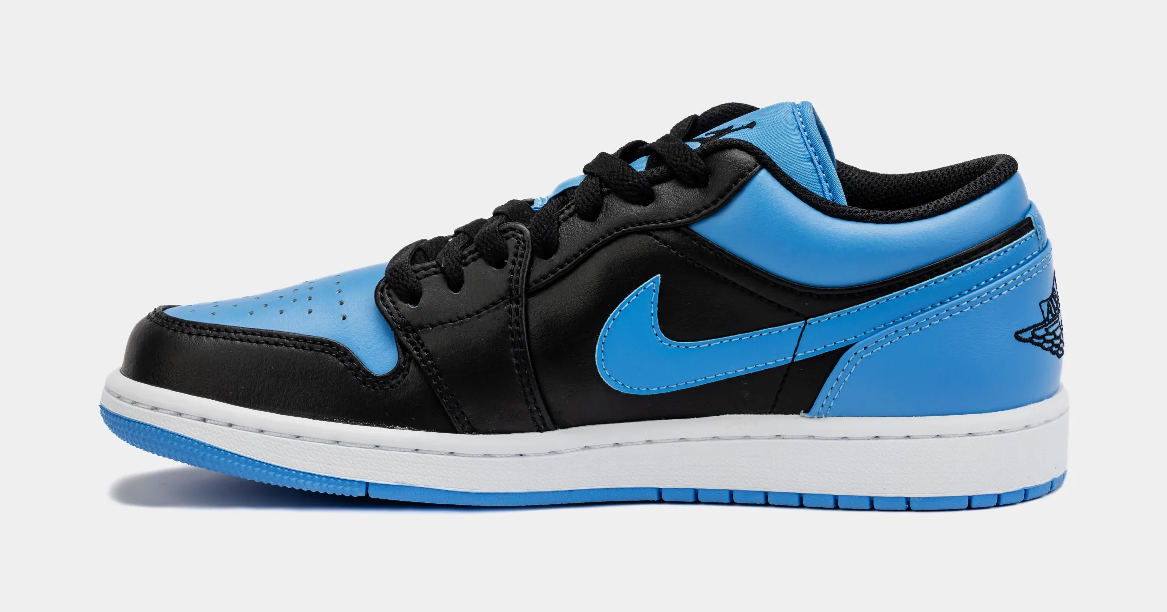 Air Jordan 1 Retro Low University Blue Mens Lifestyle Shoes (Black/Blue)