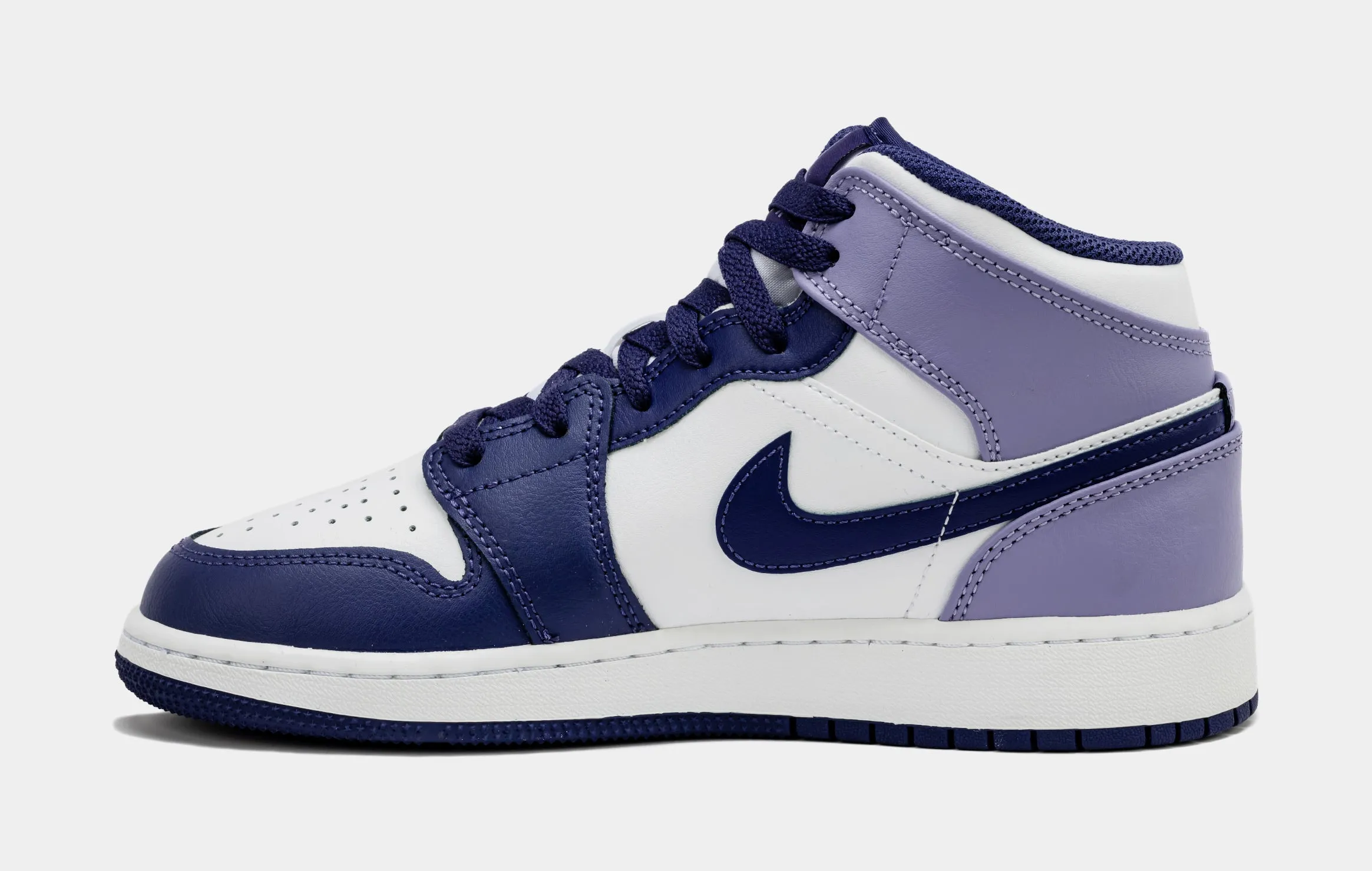 Air Jordan 1 Retro Mid Sky J Purple Grade School Lifestyle Shoes (Purple)