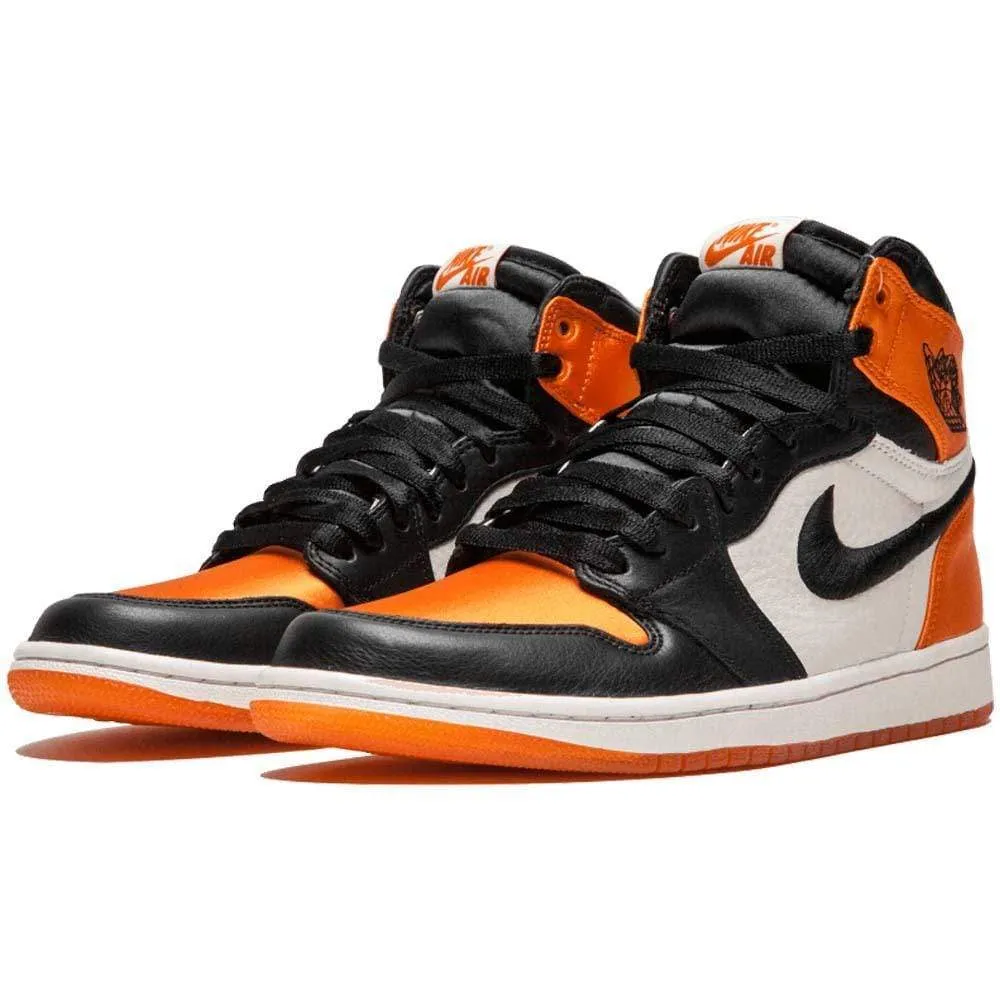 Air Jordan 1 WMNS Satin 'Shattered Backboard' Orange Black