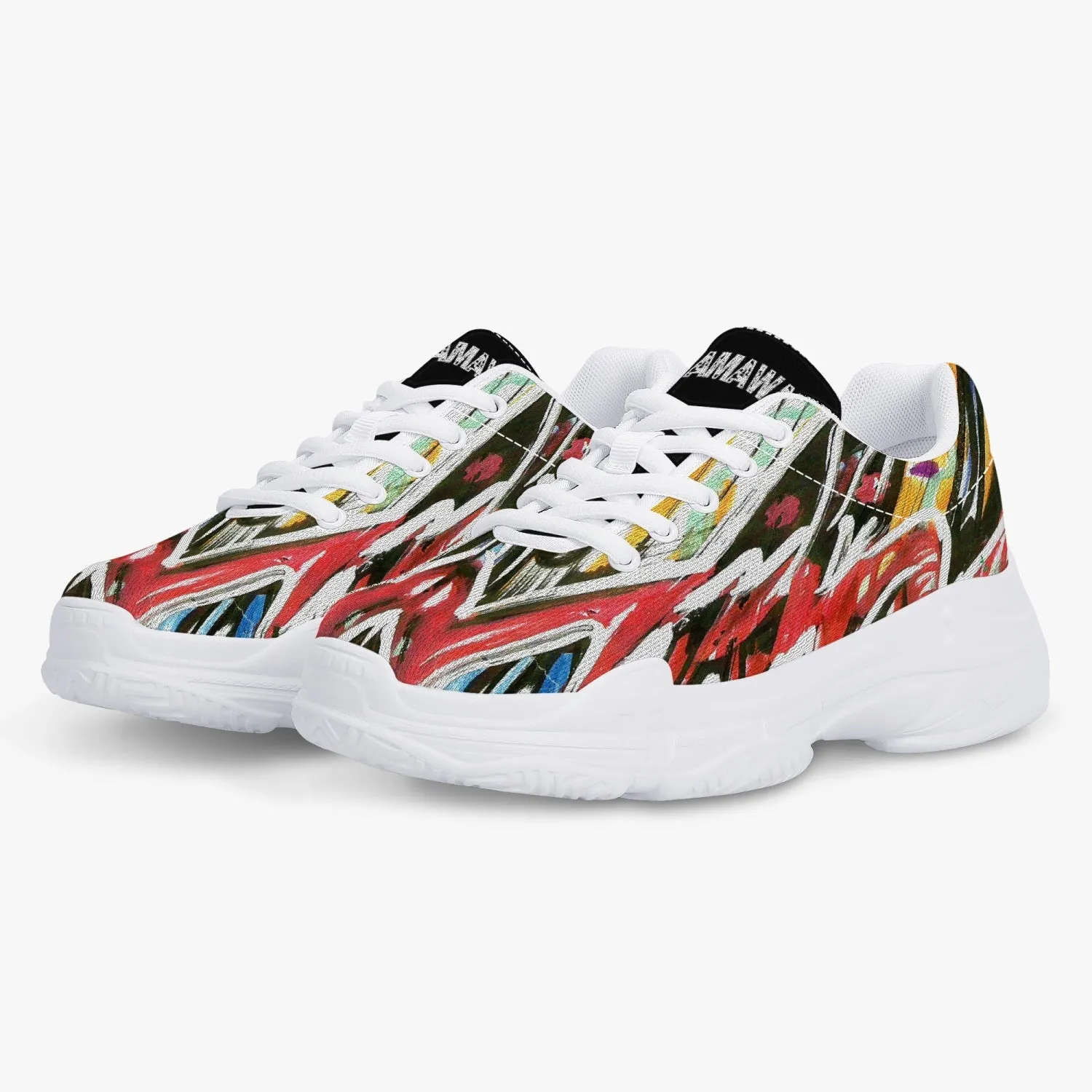 All Colors Trendy Chunky Sneakers - White/COLORS