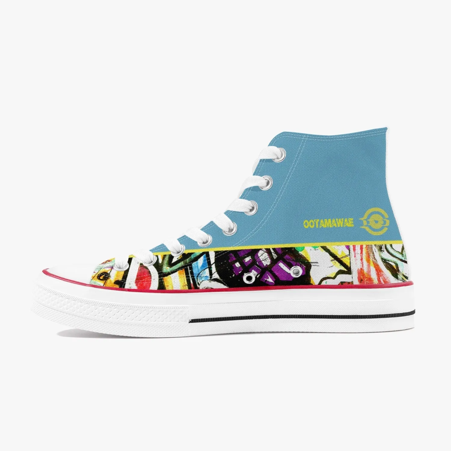 Art in High Canvas Shoes - Blue Sky