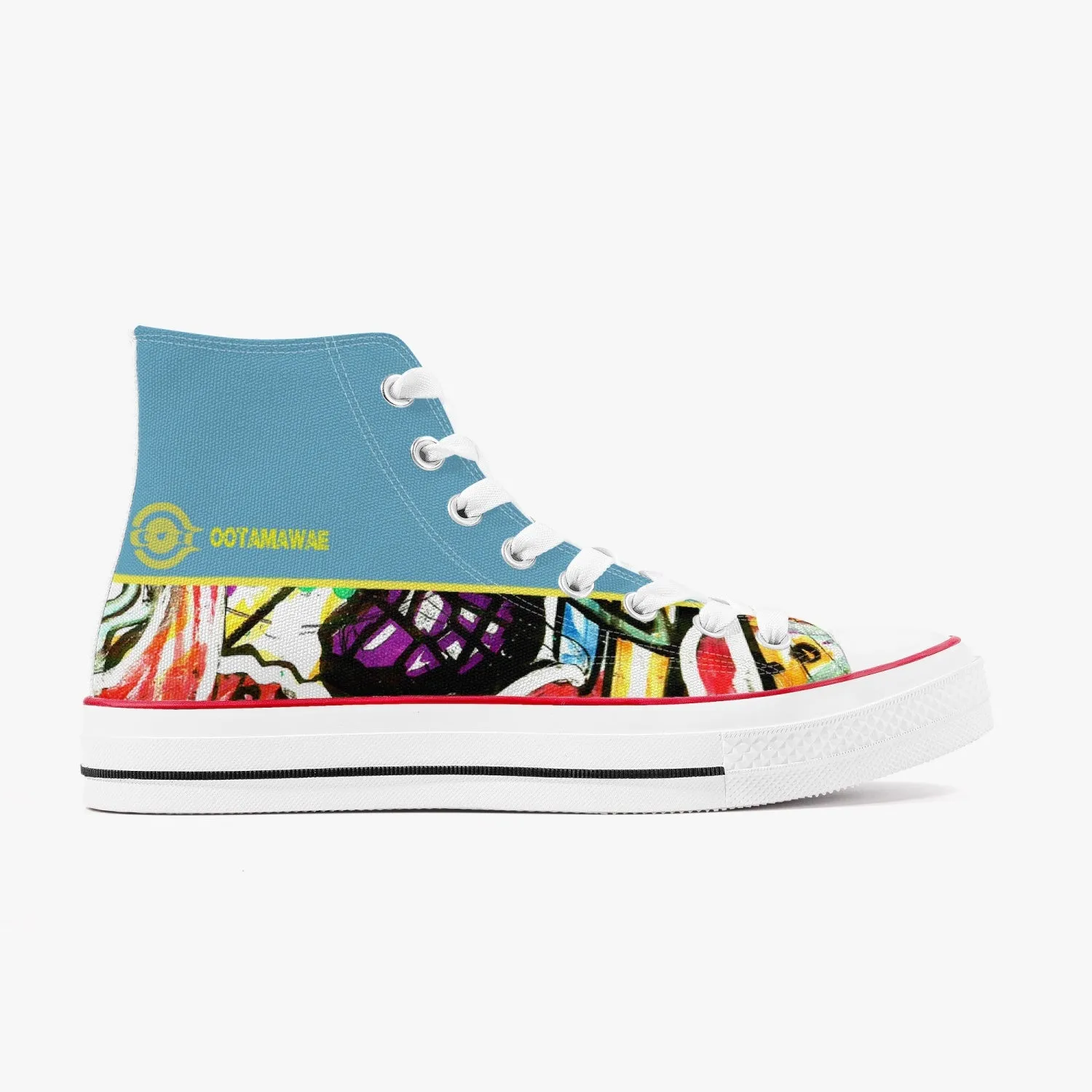 Art in High Canvas Shoes - Blue Sky