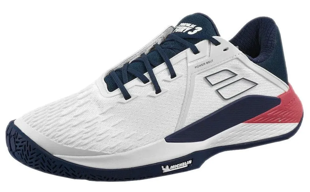 Babolat Propulse Fury 3 All Court Mens White/ Estate Blue Tennis Shoe