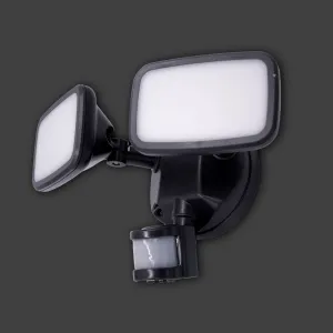 Bordeaux Black Pir Security Twin Spotlight