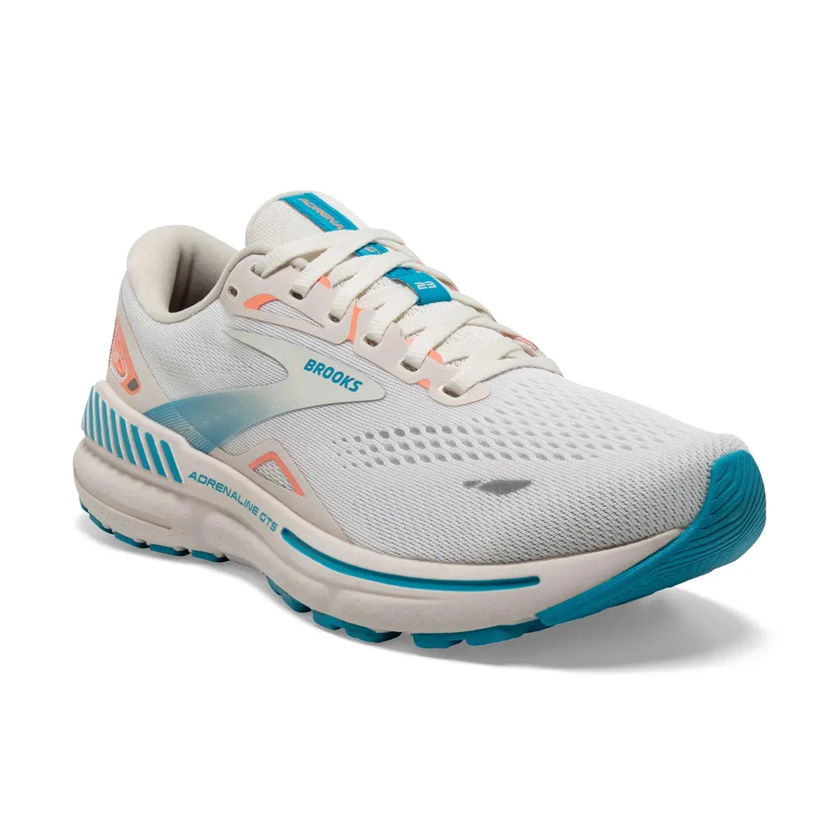 Brooks Women's Adrenaline GTS 23 - Coconut/Papaya/Blue