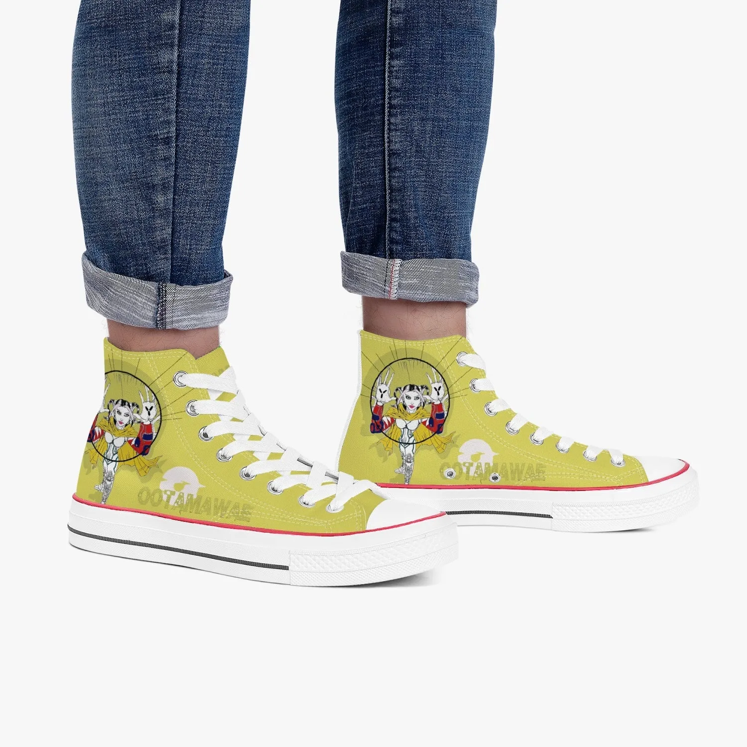 Bubble Girl High Canvas Shoes - Yellow