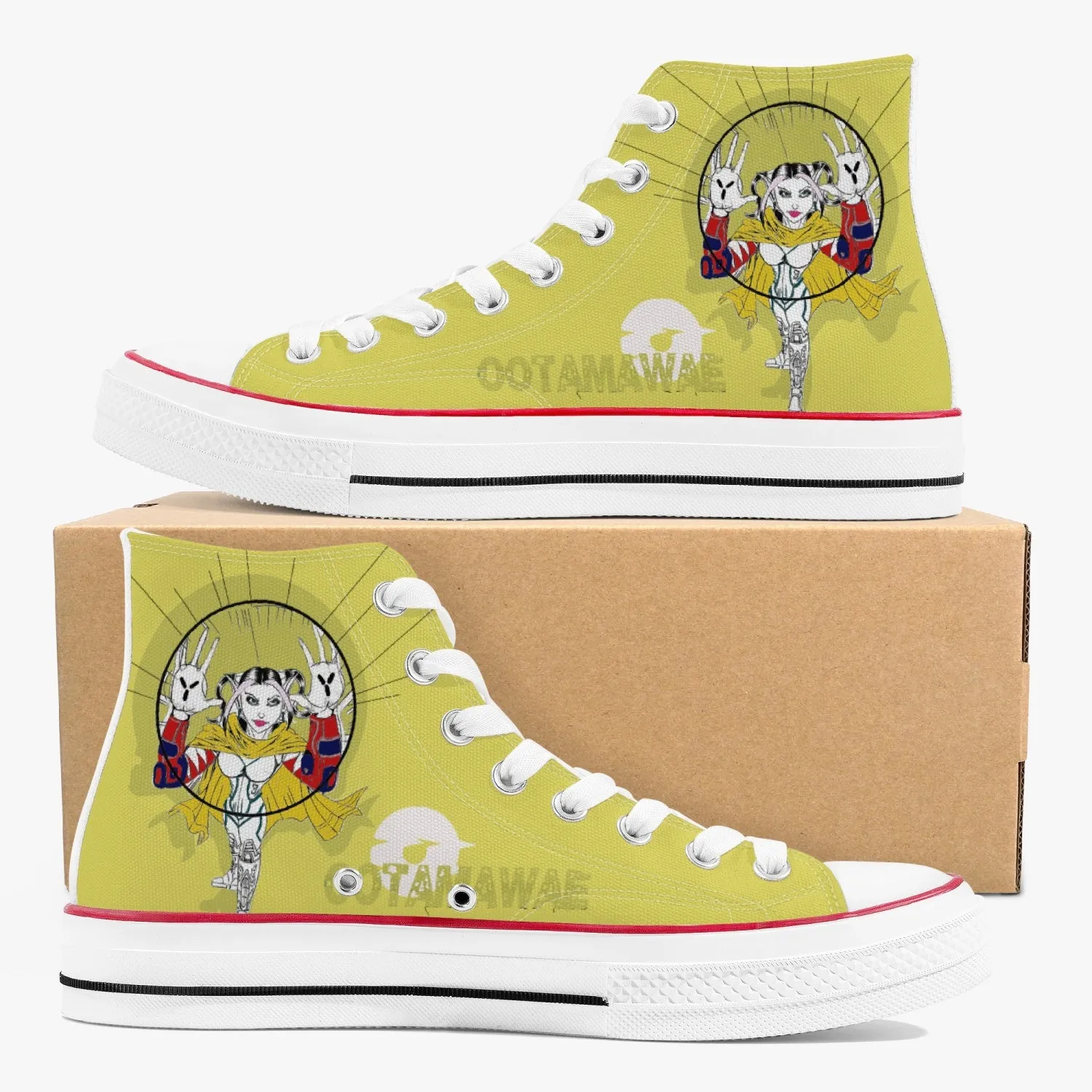 Bubble Girl High Canvas Shoes - Yellow