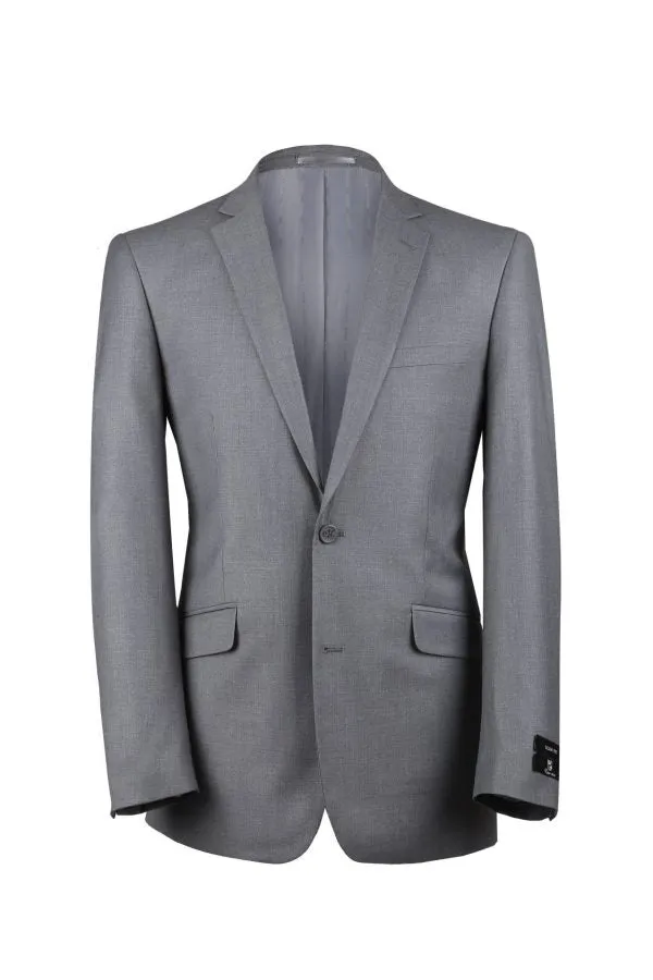 BUILD YOUR PACKAGE: Light Grey Slim Fit Suit (Package Includes 2 Pc Suit, Shirt, Necktie or Bow Tie & Matching Pocket Square)