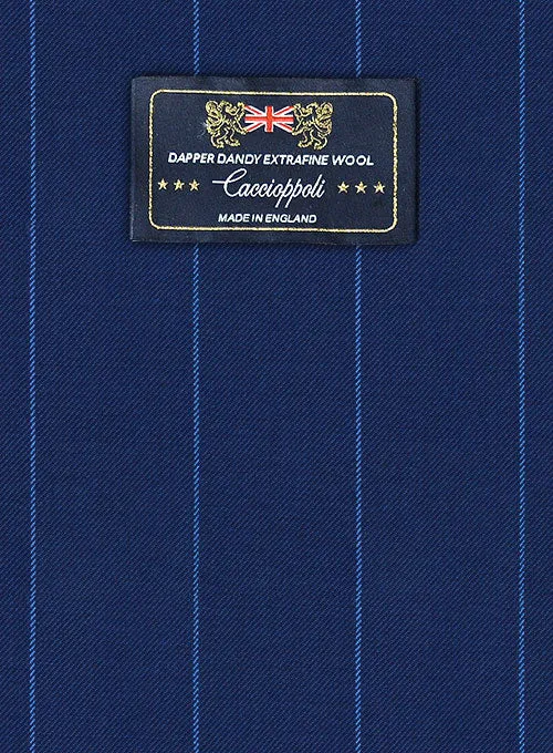 Caccioppoli Dapper Dandy Havssi Blue Wool Jacket