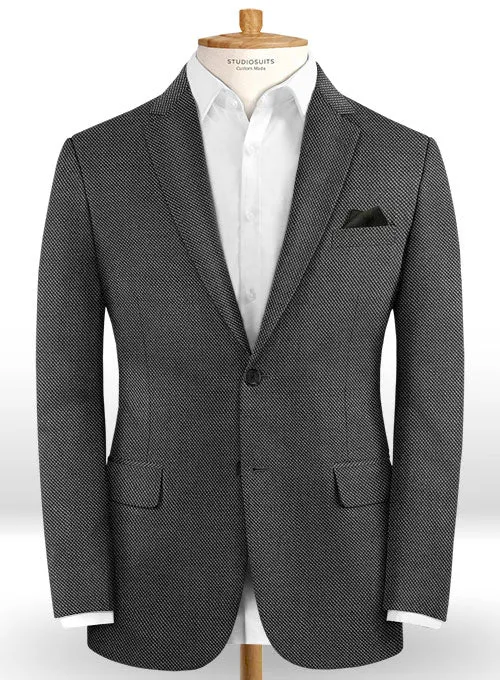 Caccioppoli Dapper Dandy Muiz Birdseye Gray Wool Jacket