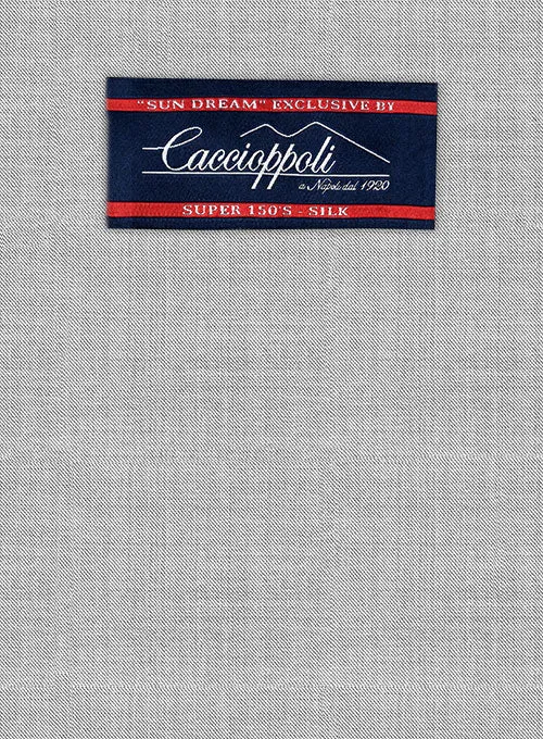 Caccioppoli Sun Dream Anzola Light Gray Wool Silk Suit