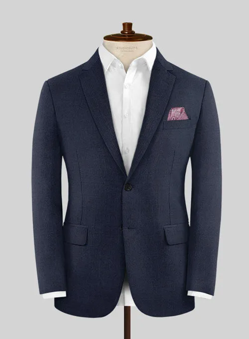 Caccioppoli Sun Dream Steel Blue Wool Silk Jacket