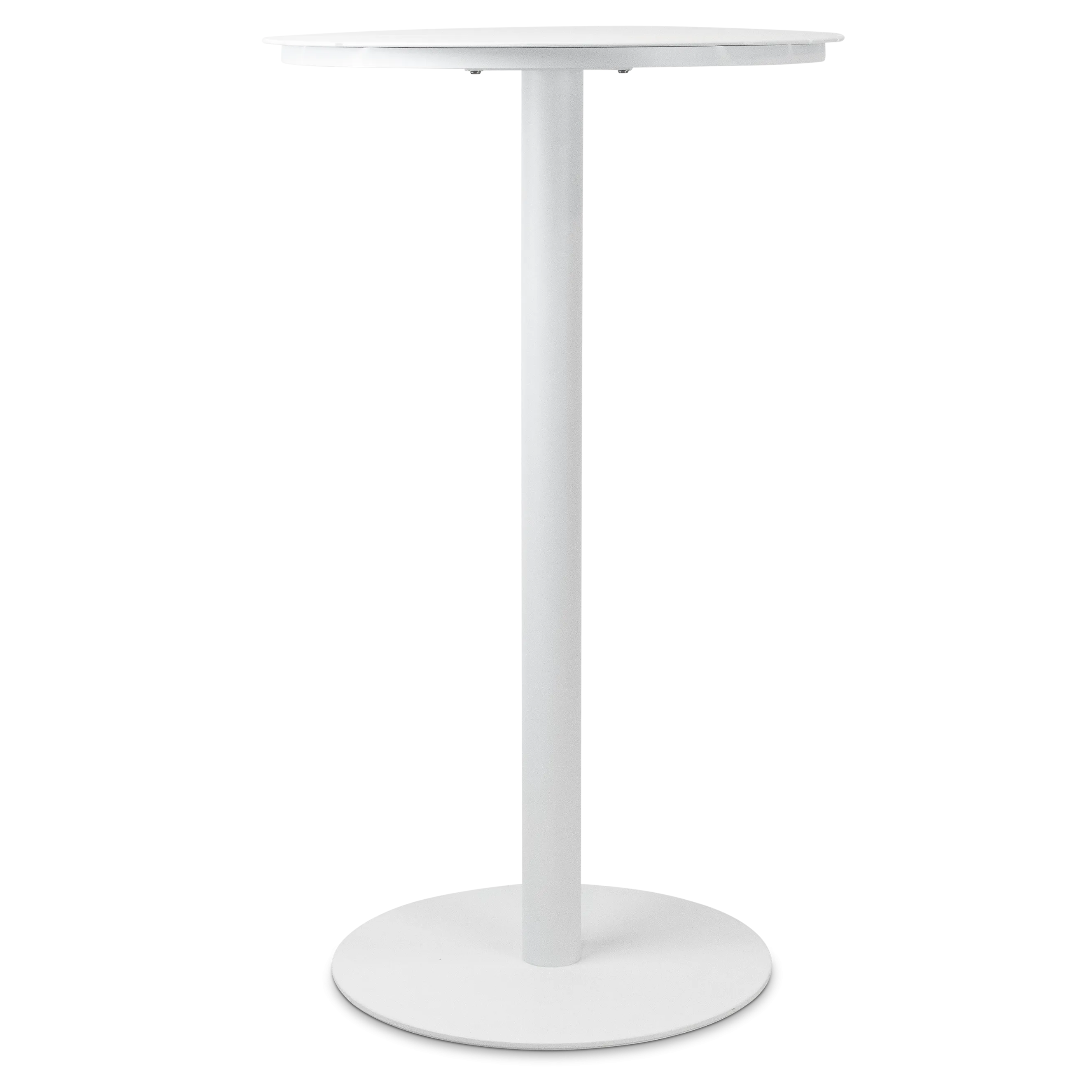 Cafe Collection Round 3pc Bar Suite in White Aluminium