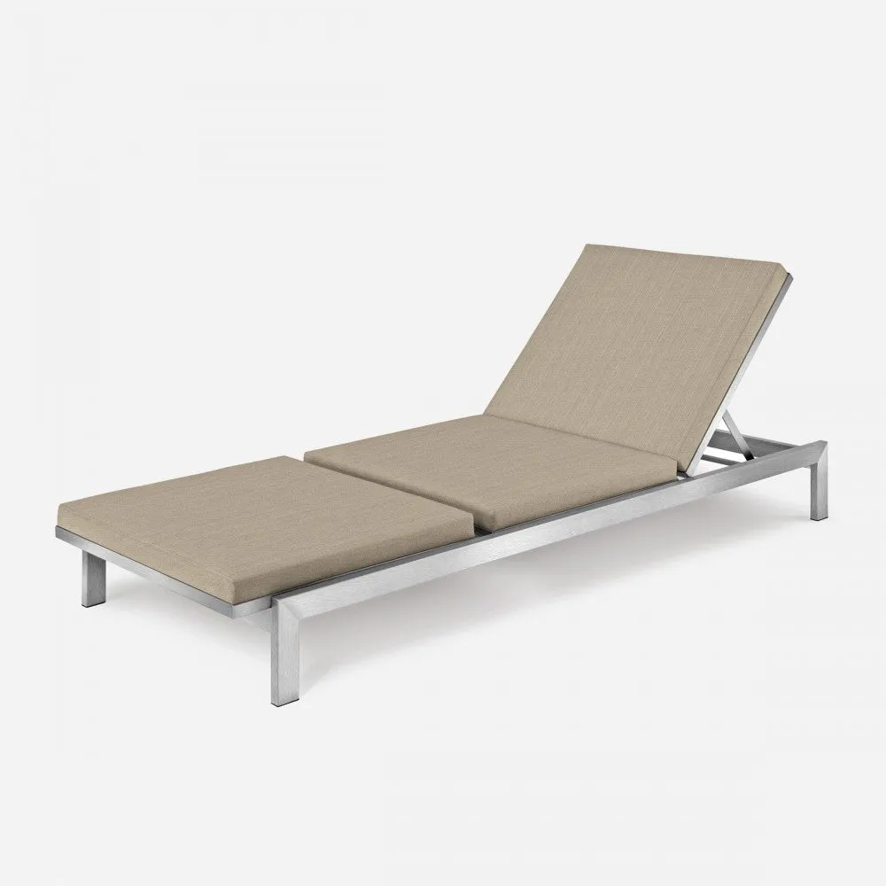 Case Study® Furniture Stainless Chaise - Upholstered