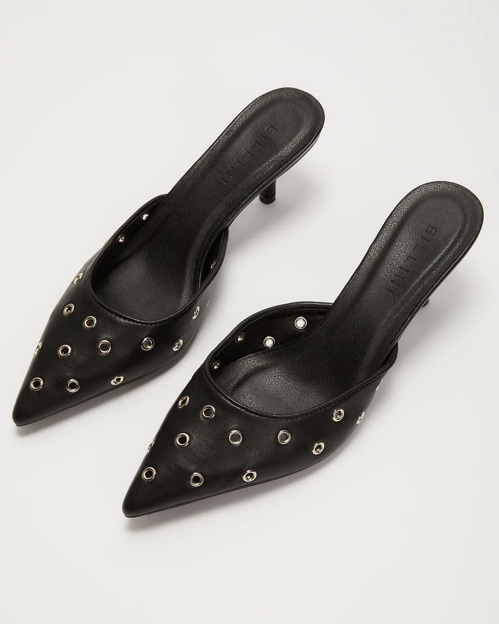 Come Here Grommet Pointed Mules