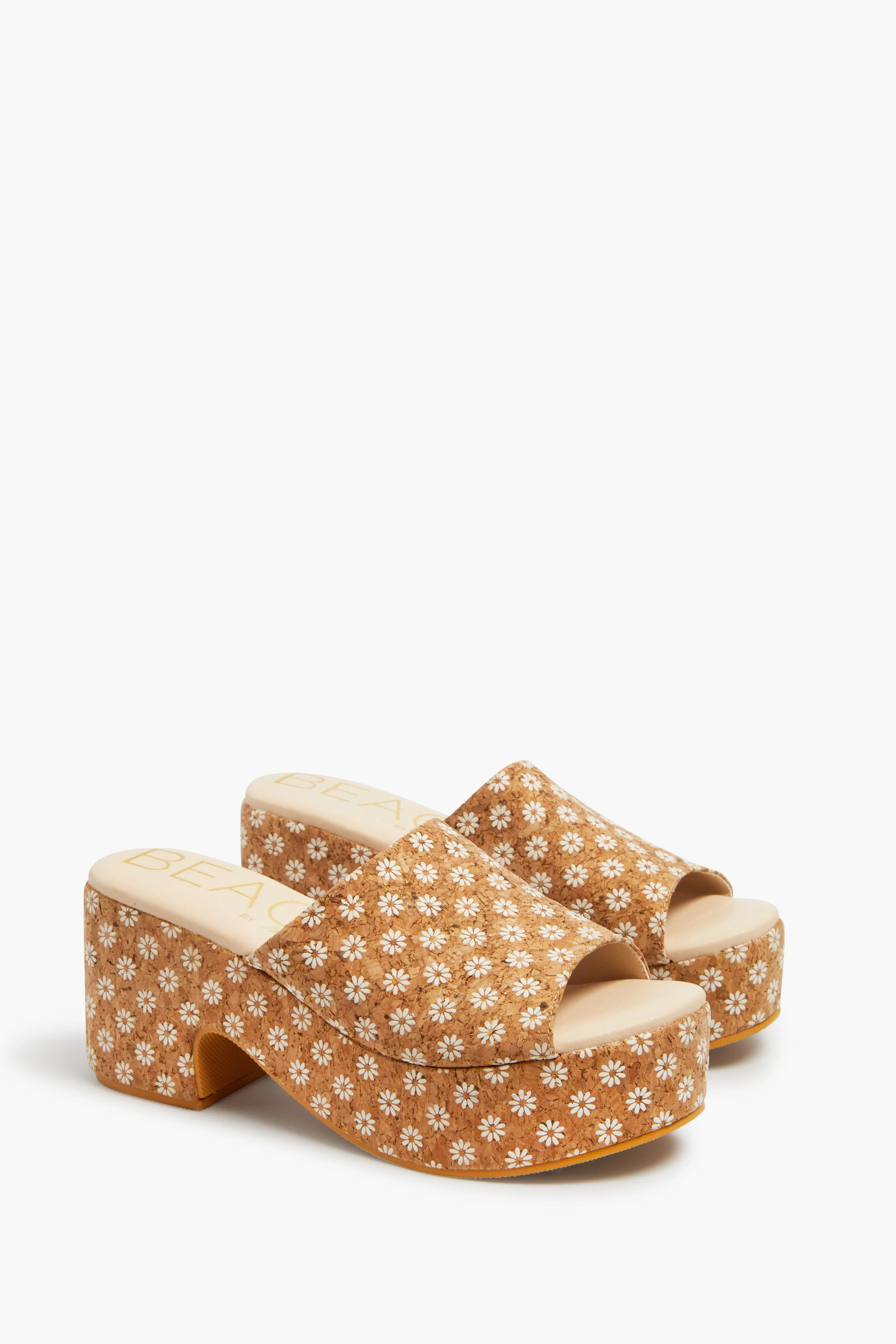 Cork Daisy Terry Heels