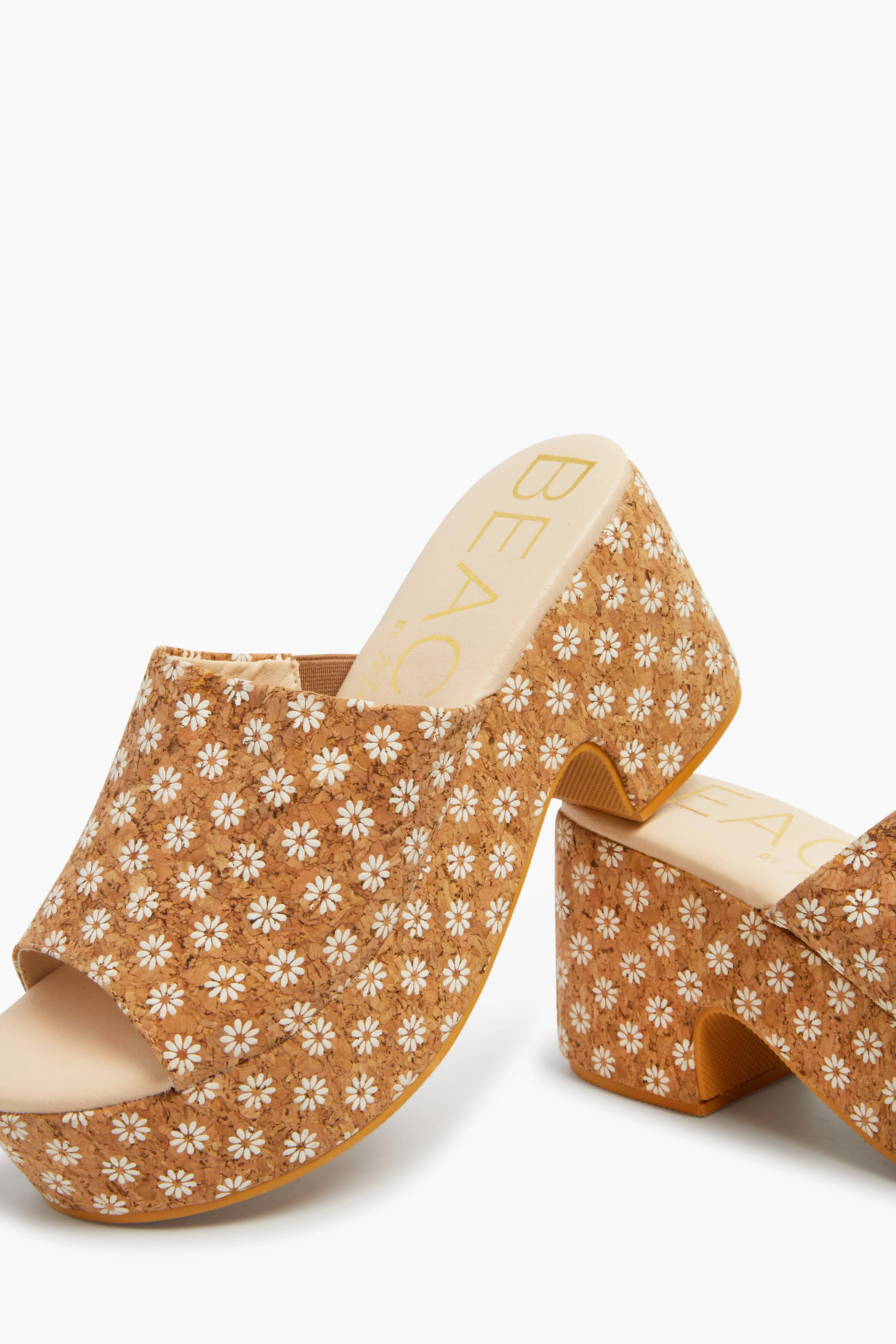 Cork Daisy Terry Heels