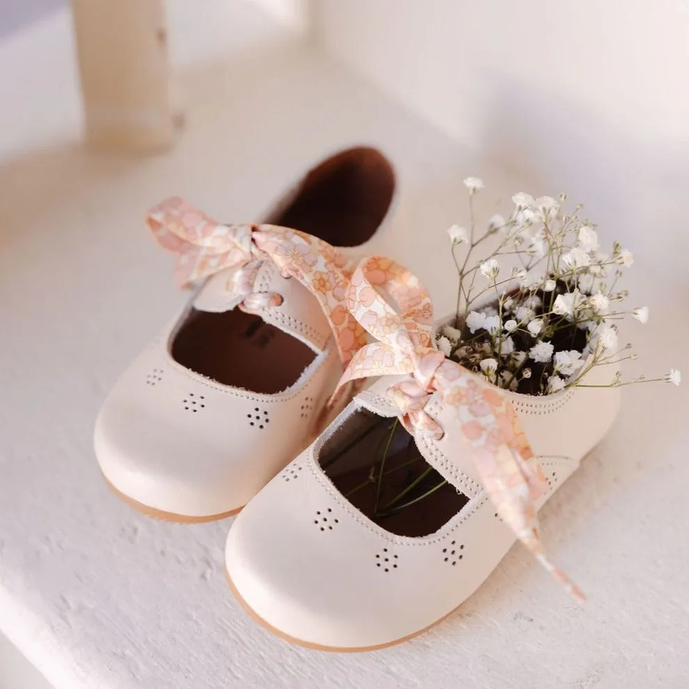 Cream Sol Mary Janes {Children's Leather Shoes}