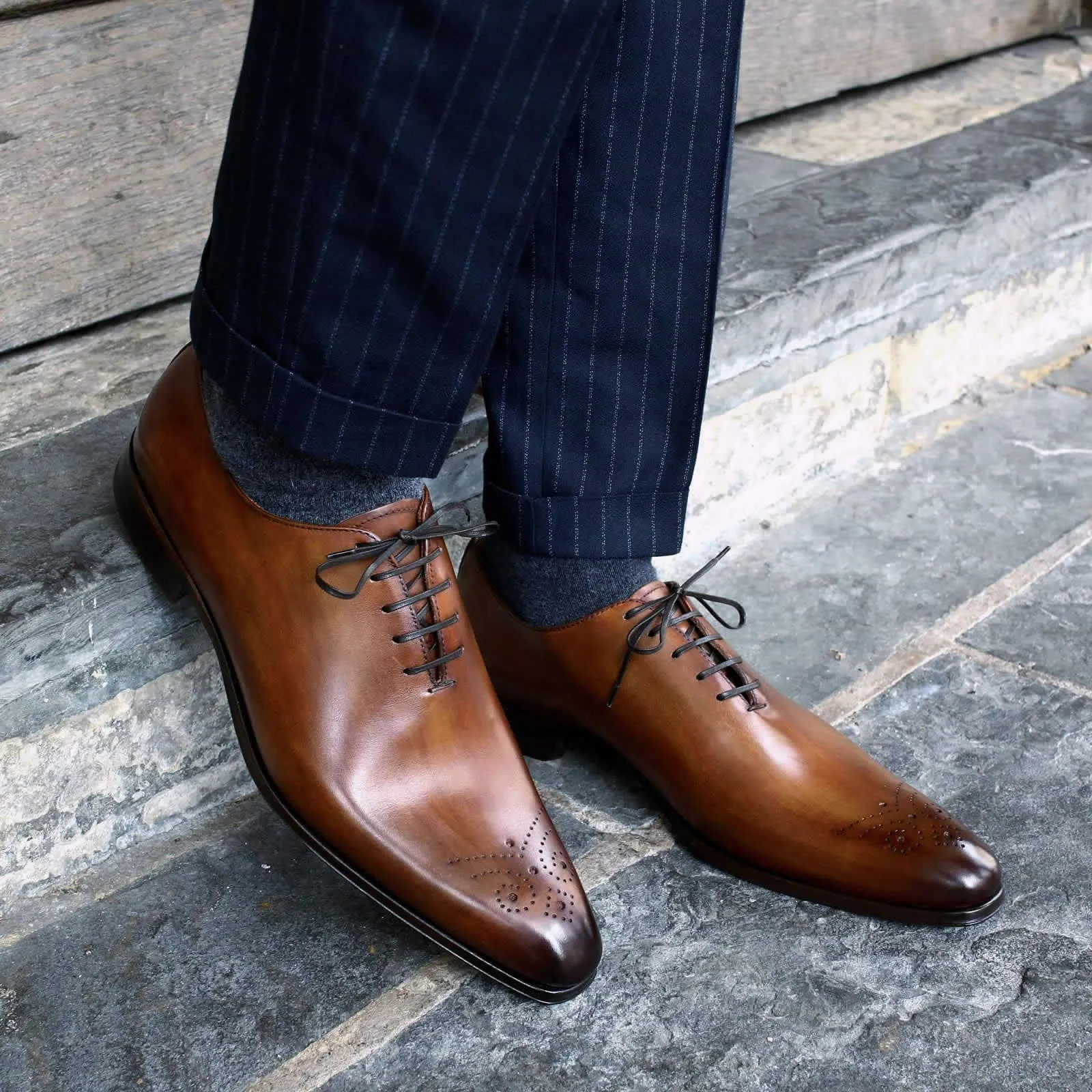 Ellington Wholecut Brogue Tan