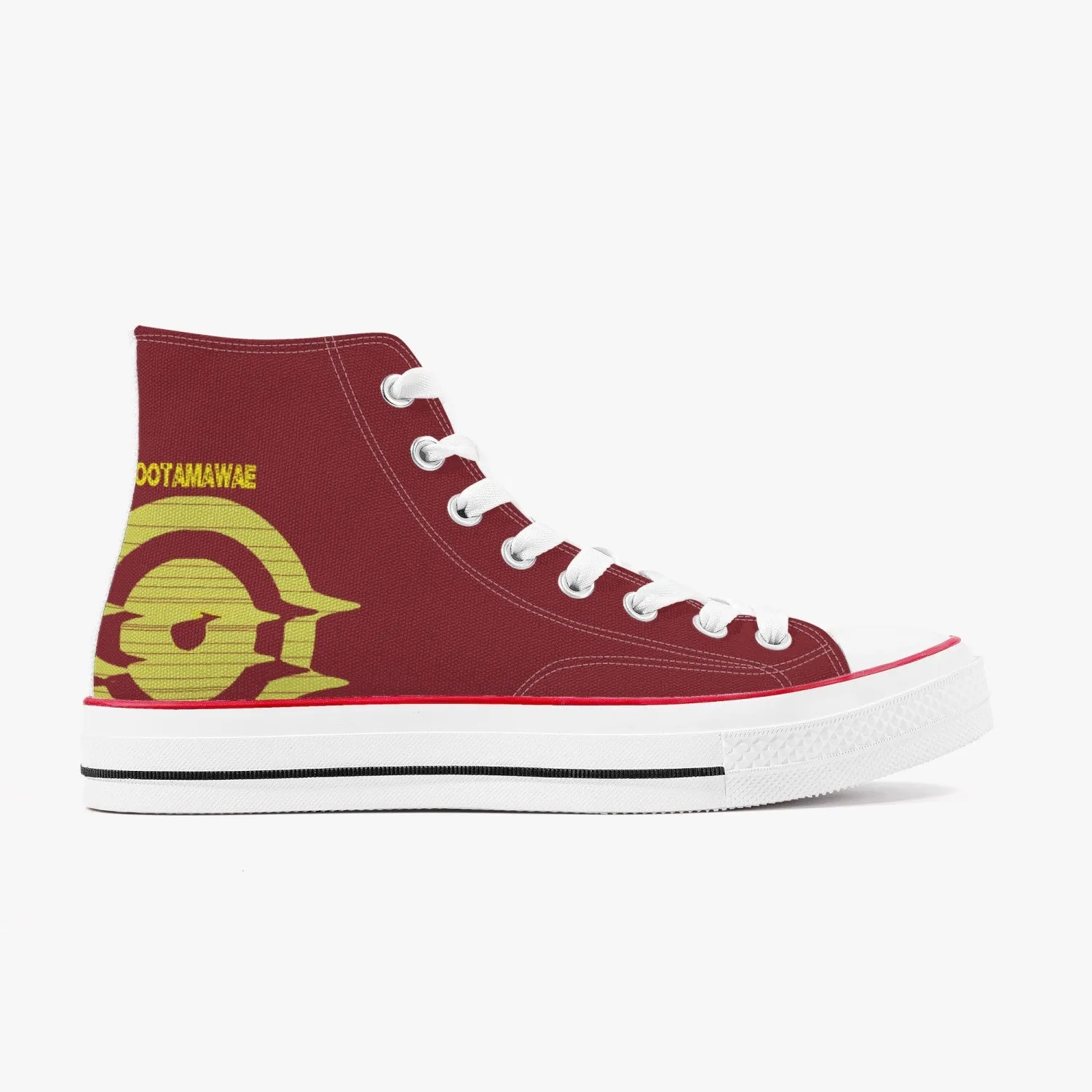 High-Top Canvas Shoes - Tinto/Yellow logo