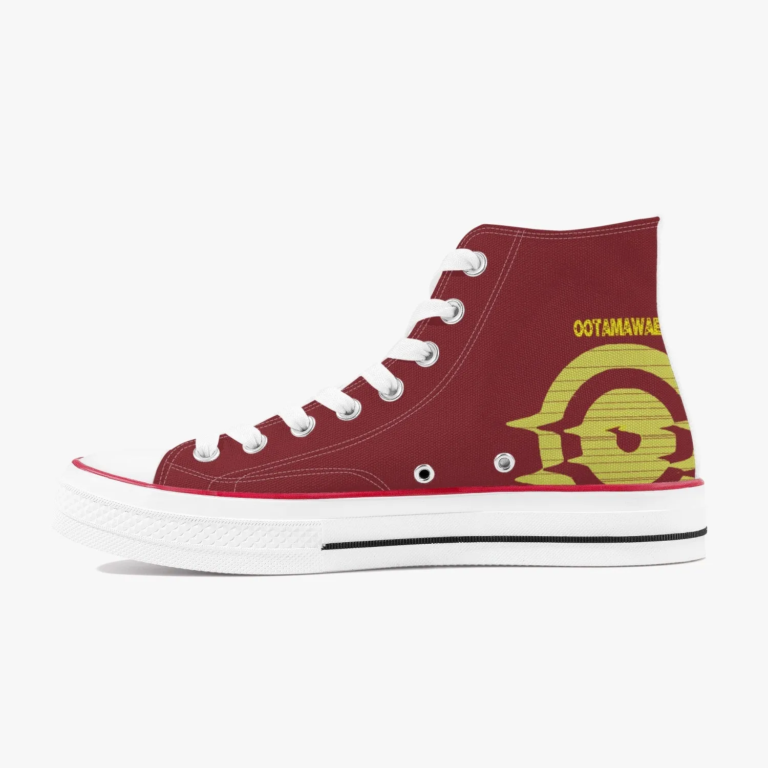 High-Top Canvas Shoes - Tinto/Yellow logo