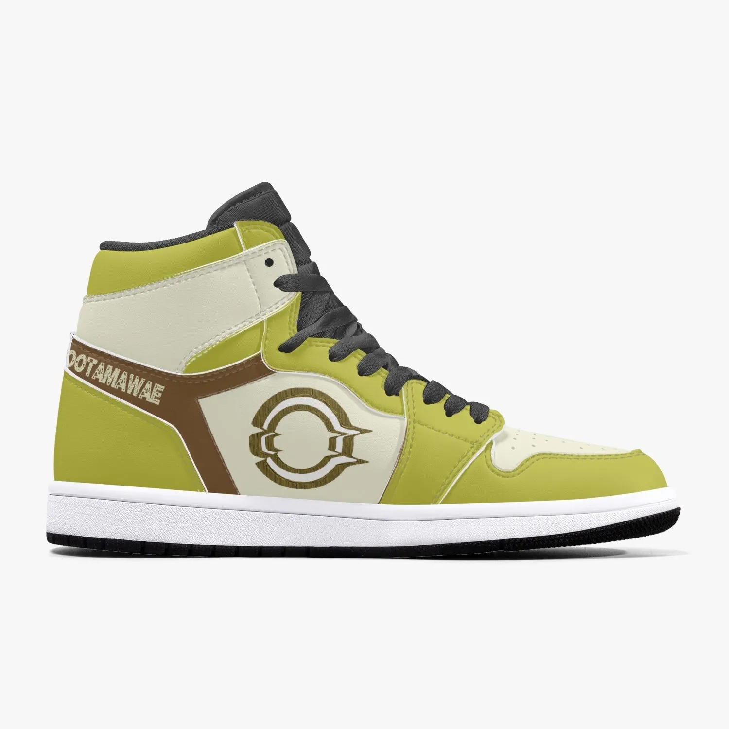 High-Top Leather Sneakers Gold