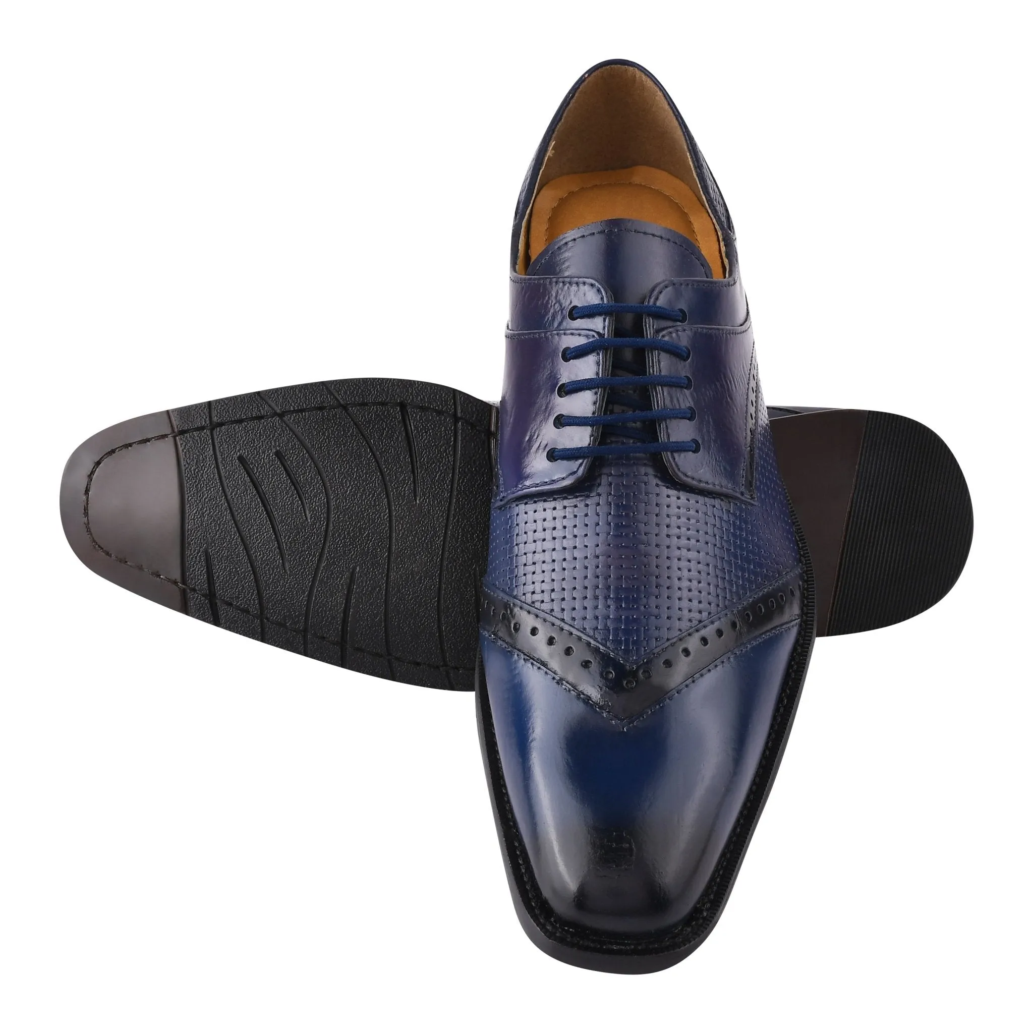 Kazma Leather Oxford Style Lace Up Dress Shoes