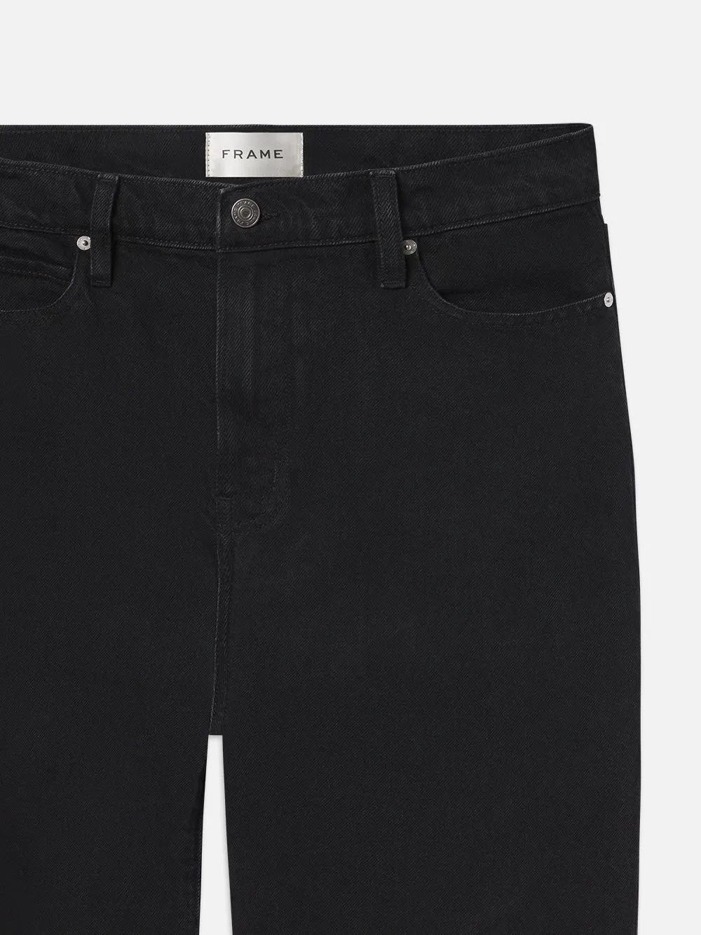 Le Jane Crop Raw Fray -- Black