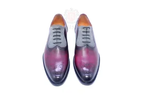 Logan II - Burgundy Saddle Oxford Shoes