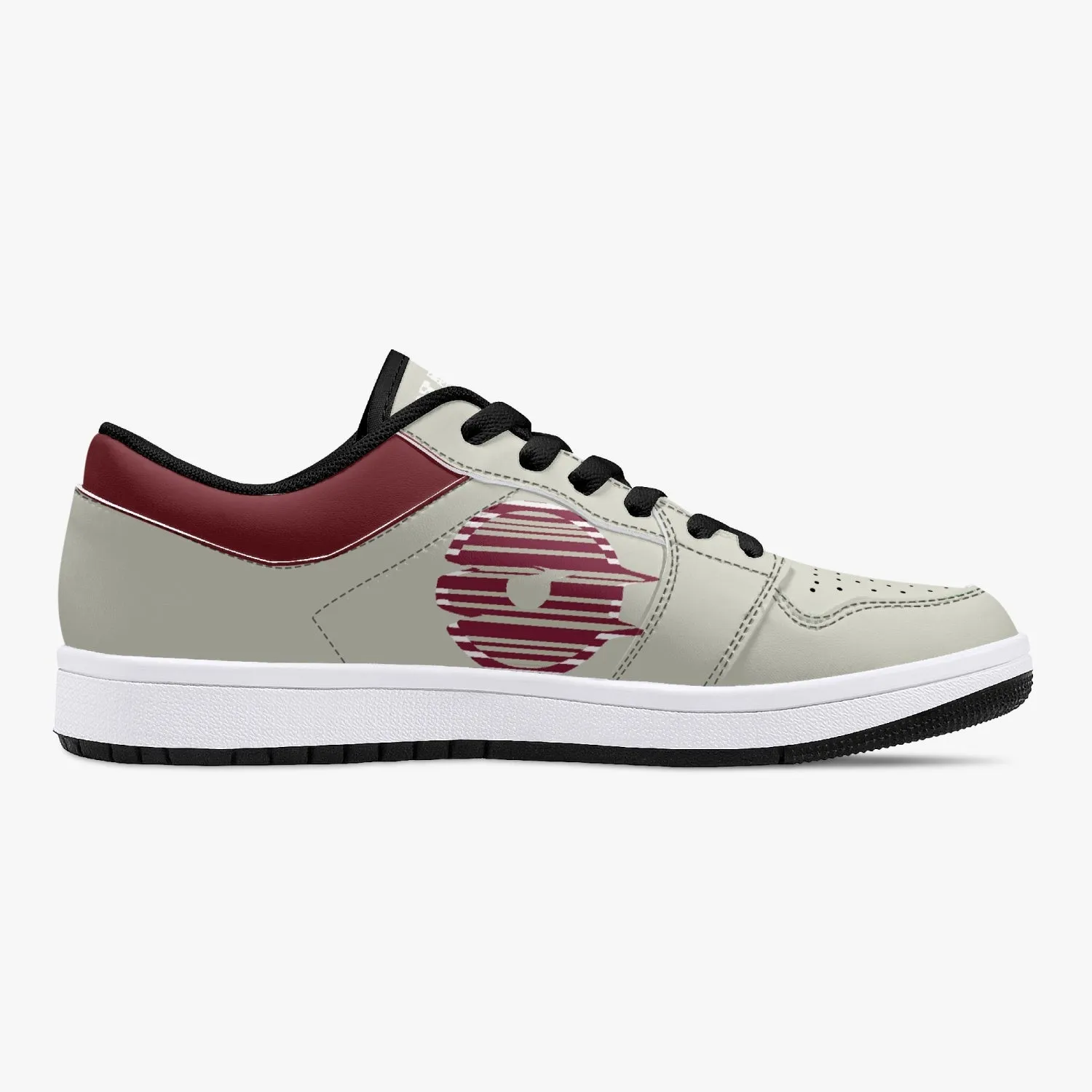 Low-Top Leather Sneakers - Beige/Tinto