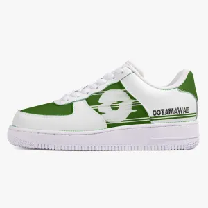 Low Top Leather Sports Sneakers - Green