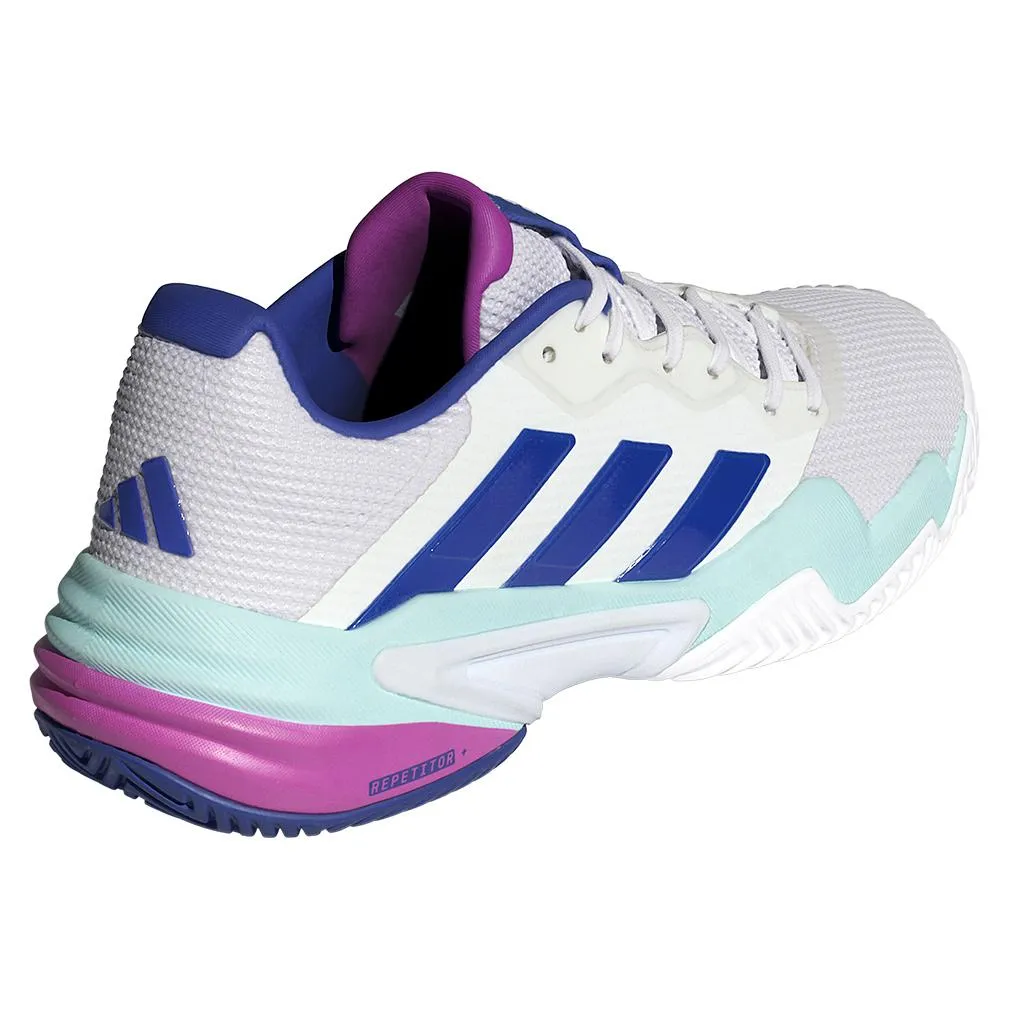 Mens Barricade 13 Tennis Shoes White and Lucid Blue