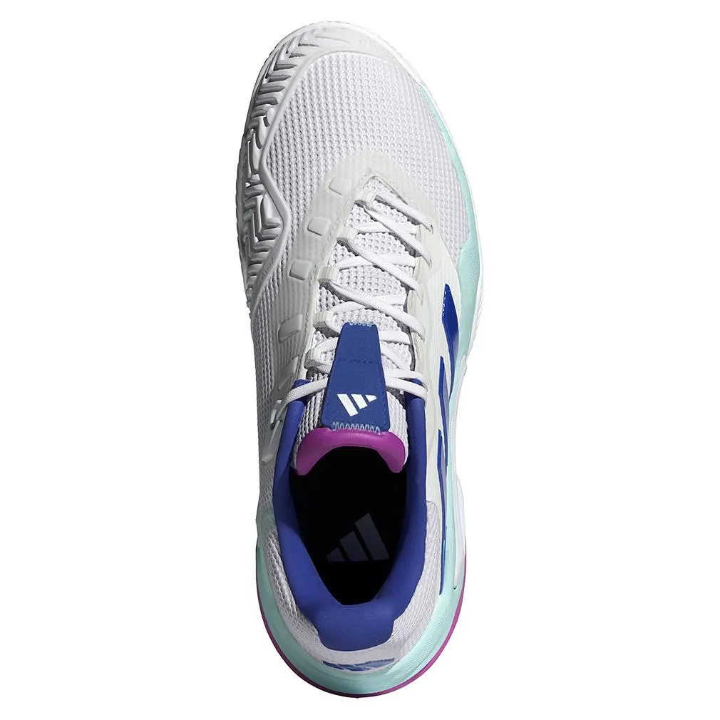 Mens Barricade 13 Tennis Shoes White and Lucid Blue