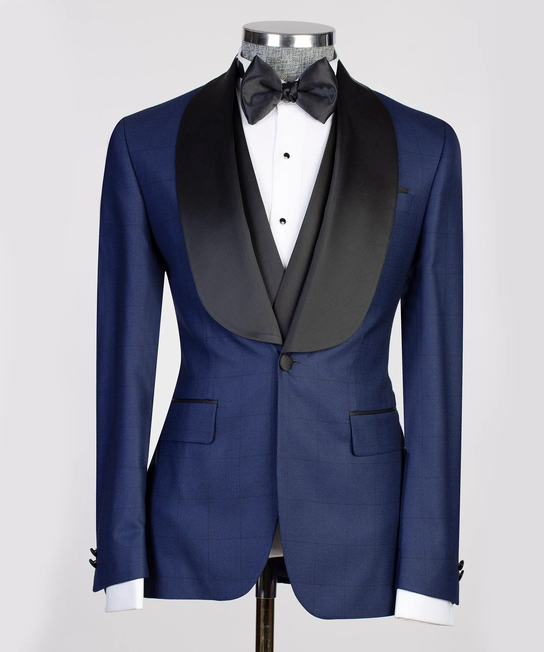 Navy Blue 3 Piece Tuxedo For Men