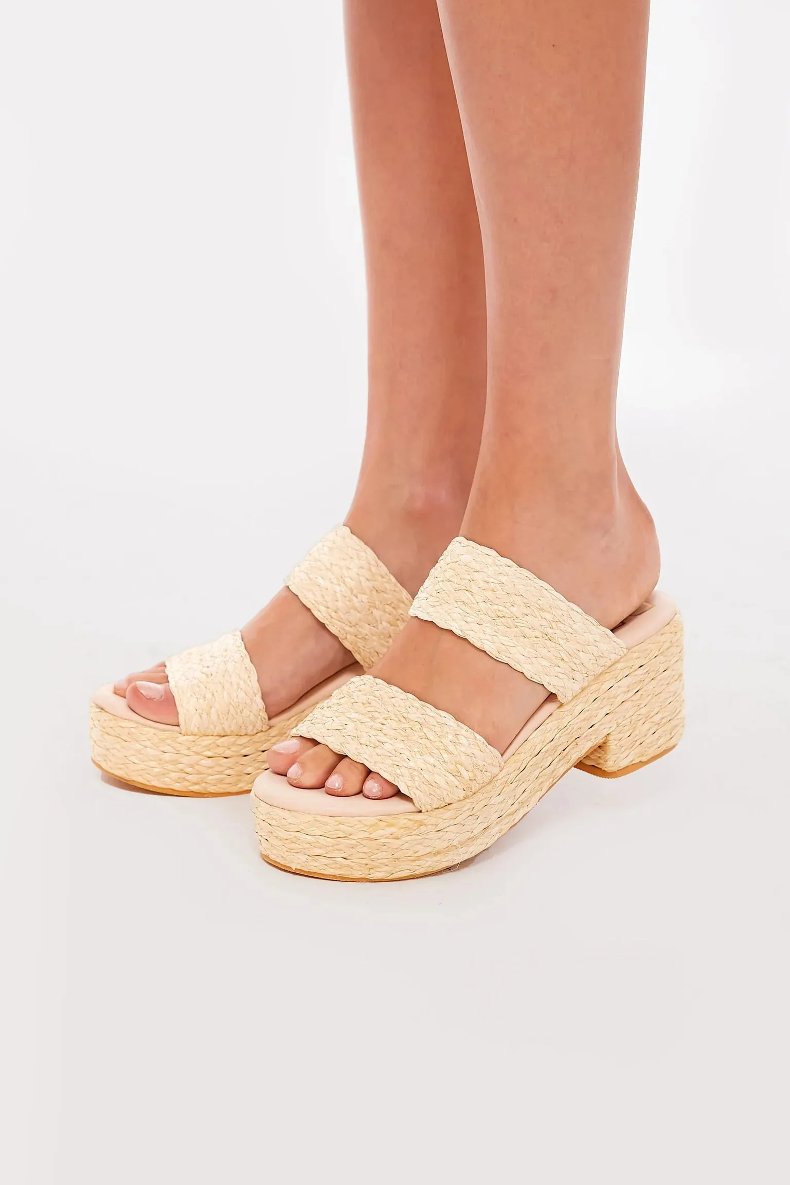 Ocean Ave Platform Sandal - Natural Multi