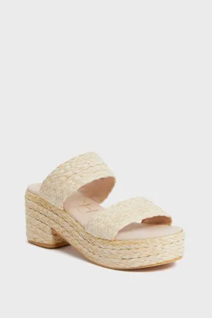 Ocean Ave Platform Sandal - Natural Multi