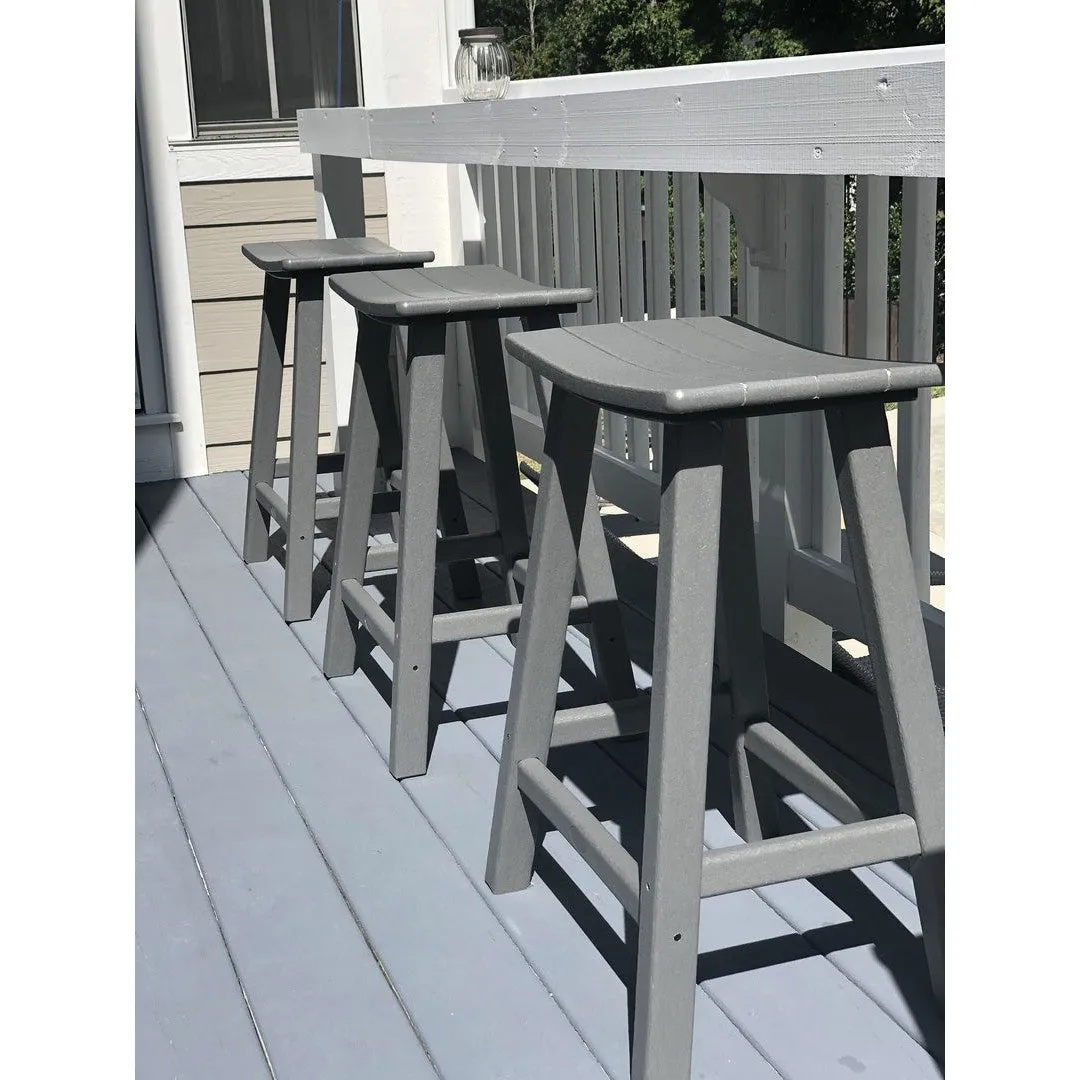 Polywood 24" Saddle Counter Stool