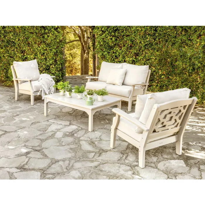 Polywood Outdoor Chinoiserie 47 x 32" Coffee Table