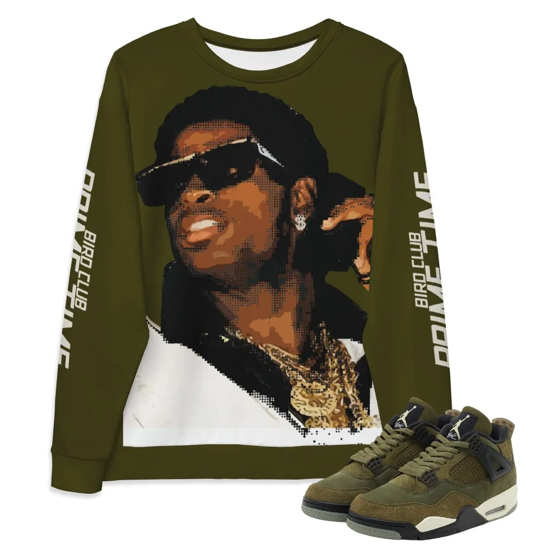 RETRO 4 CRAFT "MEDIUM OLIVE" PRIME SWEATSHIRT