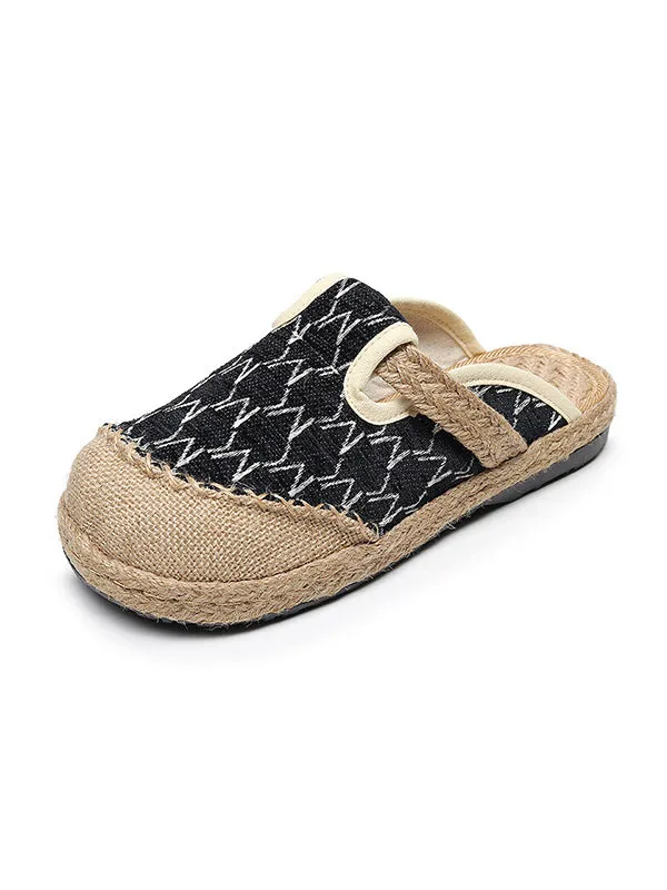 Rhombic Flat Shoes Casual Shoes Slippers