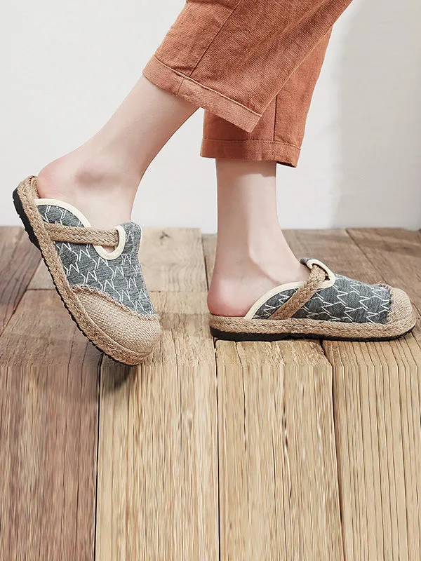 Rhombic Flat Shoes Casual Shoes Slippers