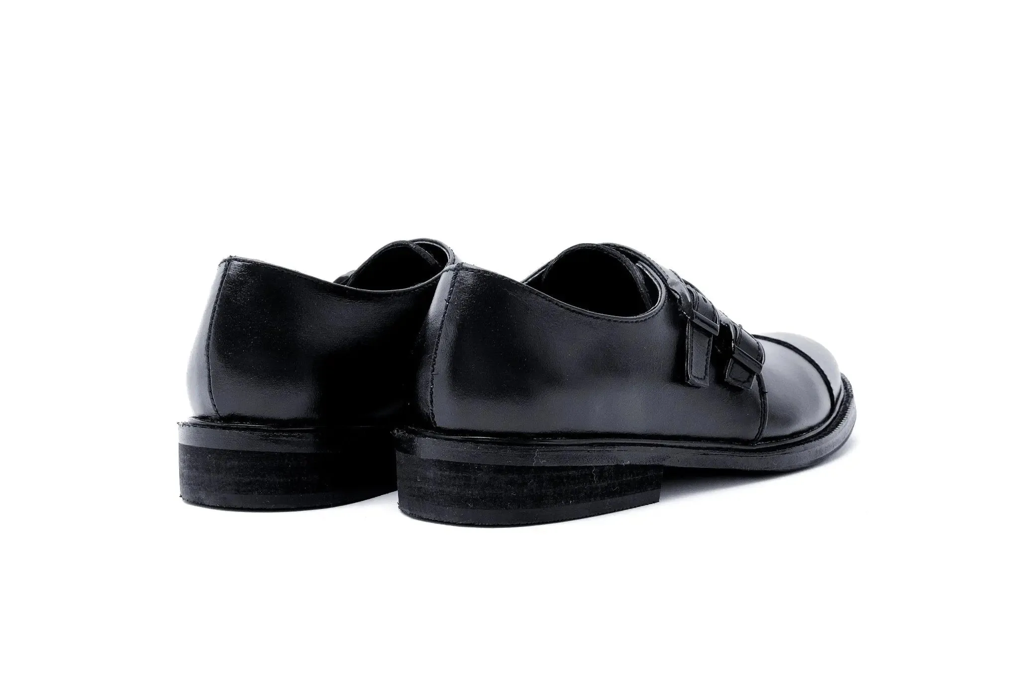 SANTIAGO Double Monkstrap Oxford - Black