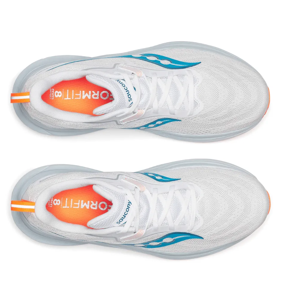 Saucony Men's Tempus 2 Running Shoes in White/Viziblue