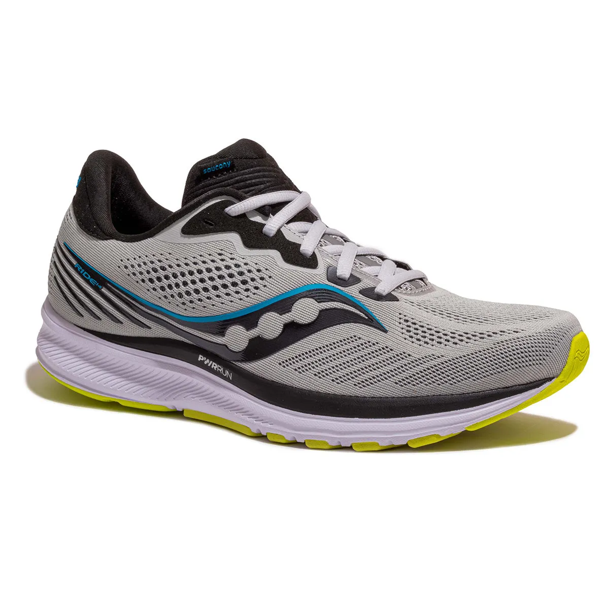 Saucony Ride 14 Mens | Fog/black/storm