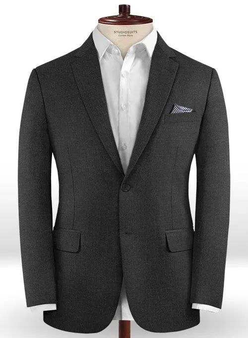 Scabal Worsted Charcoal Wool Suit