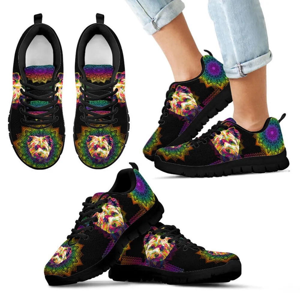 Shih Tzu Sneaker, Shih Tzu Dog Colorful Mandala Sneakers, Shih Tzu Shoes